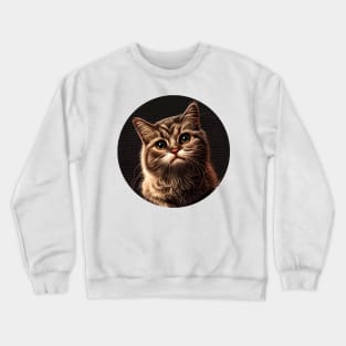 Cute Cat Face Beautiful Cat Eyes - Love Cats Crewneck Sweatshirt